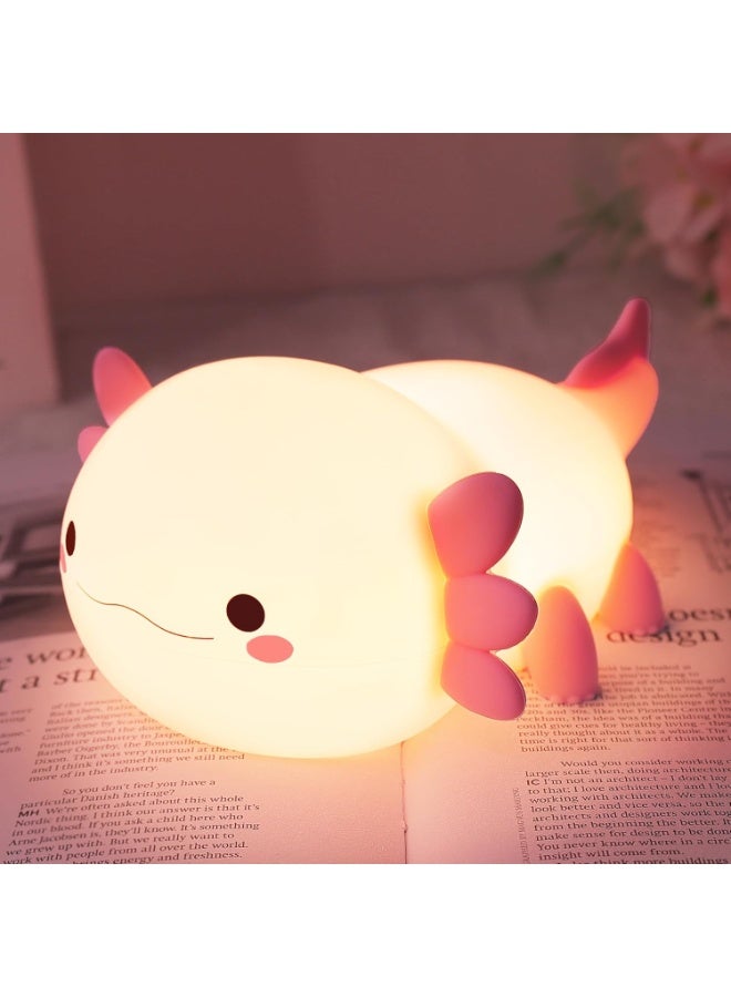 Axolotl Gifts, Cute Axolotl Night Light for Kids, Animal Silicone Nursery Night Lamp, Cute Room Decor Night Light for Kids Girls Boys Birthday Christmas Gifts - Image 2